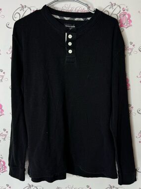 Pierre Cardin thermal waffle knit shirt long sleeve  Thermal Henley Long Sleeve